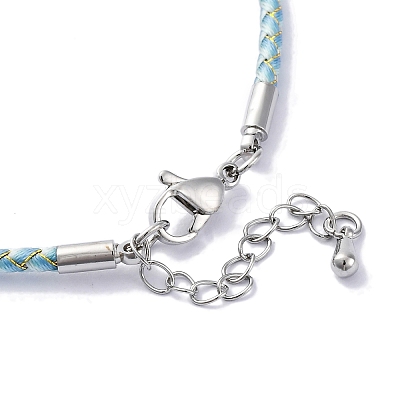 Polyester Cord Braided Bracelet Makings MAK-Z003-01P-05-1