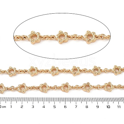 Alloy Flower Link Chains LCHA-L002-03G-1