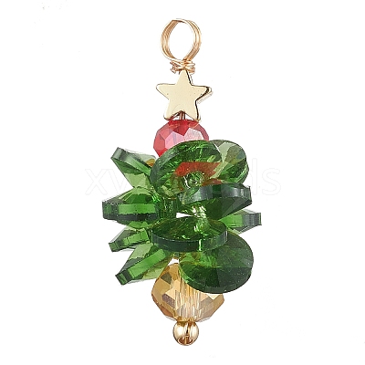 Copper Wired Glass Pendants PALLOY-JF02705-1