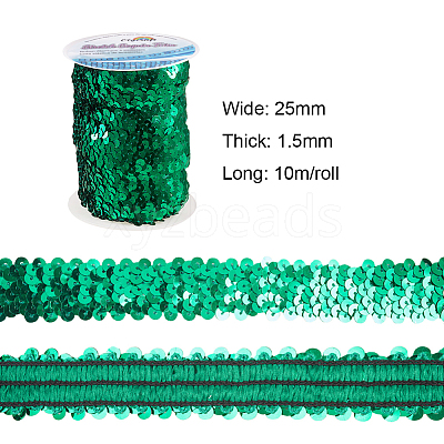Plastic Paillette Elastic Beads PVC-OC0001-01G-1