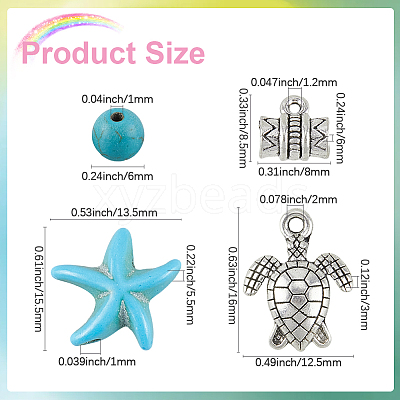 DIY Ocean Theme Double Layer Bracelets Making Kits DIY-SC0029-52-1