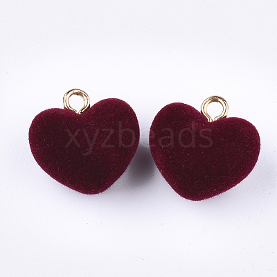 Flocky Acrylic Pendants FIND-T046-28-1