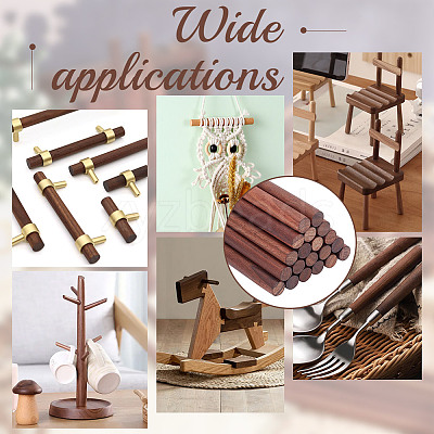 Waxed Round Wooden Sticks WOOD-OC0004-01B-1