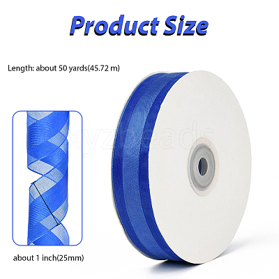1Roll Solid Color Organza Ribbons ORIB-CY0001-02L-1