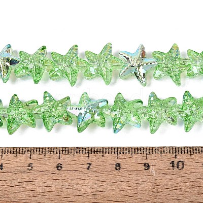 Electroplate Transparent Glass Beads Strands EGLA-Q136-01A-09-1