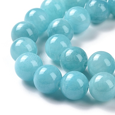 Natural Mashan Jade Round Beads Strands X-G-D263-6mm-XS28-1