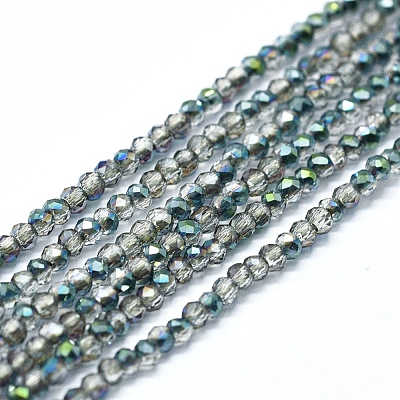 Electroplate Glass Beads Strands GLAA-F079-A-HP04-1