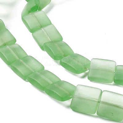 Transparent Frosted Glass Beads Strands FGLA-S001-01D-1