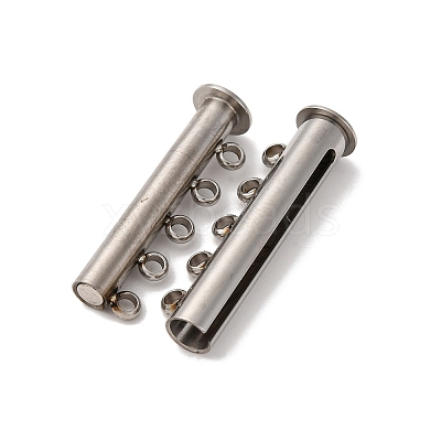 304 Stainless Steel Slide Lock Clasps STAS-A117-07A-P-1