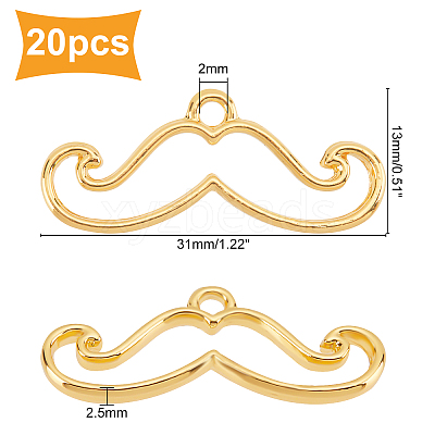 20Pcs Beard Alloy Small Handmade Pendant FIND-OC0001-52-1