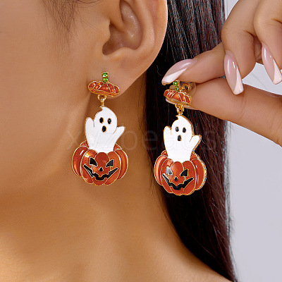 Alloy Enamel Dangle Earrings FS-WGFB6AD-02-1
