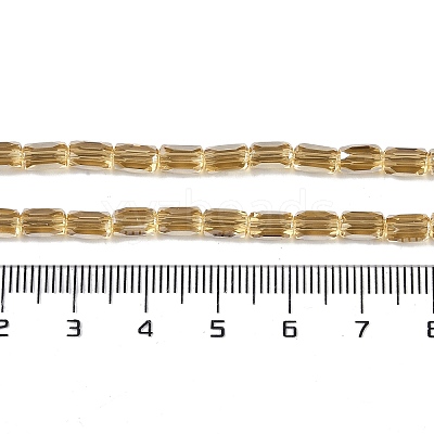 Electroplate Glass Beads Strands GLAA-Q101-02A-PL03-1