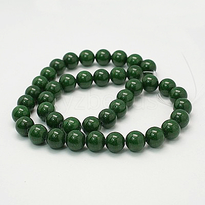 Natural Mashan Jade Round Beads Strands G-D263-12mm-XS13-1