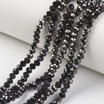 Electroplate Opaque Glass Beads Strands EGLA-A034-P2mm-P01-1