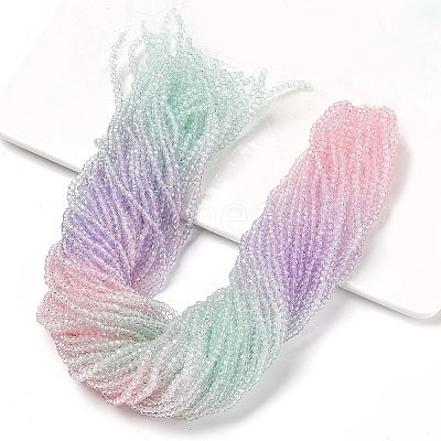 Transparent Painted Glass Beads Strands DGLA-A034-T2mm-A23-1