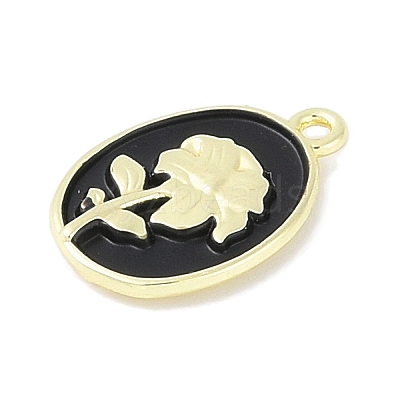 Rack Plating Spray Painted Alloy Pendants PALLOY-F018-14G-01-1