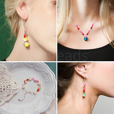 1200Pcs 4 Colors Transparent Acrylic Beads TACR-YW0002-45-1