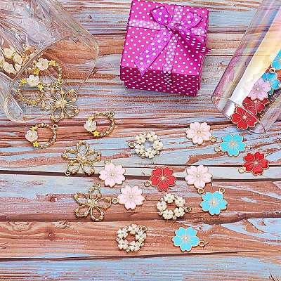 Alloy Enamel Pendants ENAM-SZ0001-09LG-1