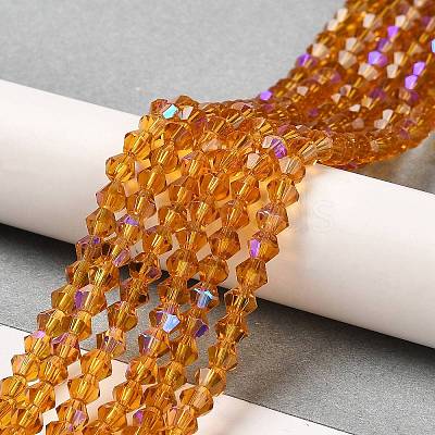 Transparent Electroplate Glass Beads Strands EGLA-A039-T3mm-L28-1