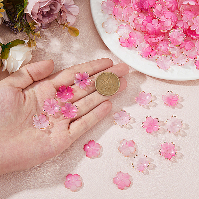 200Pcs Acrylic Beads Caps OACR-FH0001-059-1