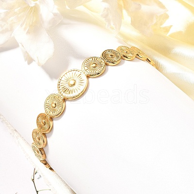 304 Stainless Steel Sun Cuff Bangles BJEW-F457-25G-1