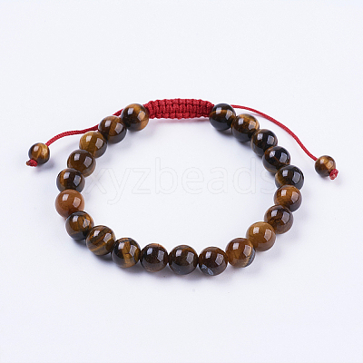 Adjustable Nylon Cord Braided Bead Bracelets LS-BJEW-F308-55C-1