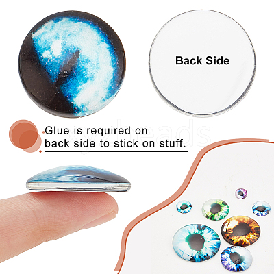 114Pcs 42 Styles Glass Cabochons GLAA-PH0002-91-1