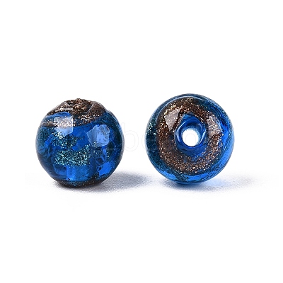 Handmade Gold Sand Lampwork Beads LAMP-N045-01C-04-1