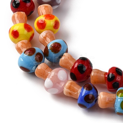 Handmade Evil Eye Lampwork Beads Strands LAMP-S069-01A-07-1