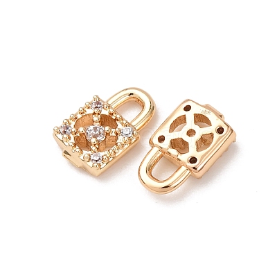 Brass Micro Pave Cubic Zirconia Pendants ZIRC-L105-05B-G-1