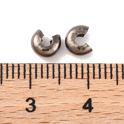 Iron Crimp Beads Covers IFIN-H029-B-1