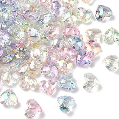 UV Plating Transparent Acrylic Beads OACR-D038-02B-1