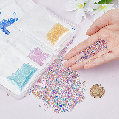 12 Bags 12 Colors Glass Beads GLAA-PH0002-53-1