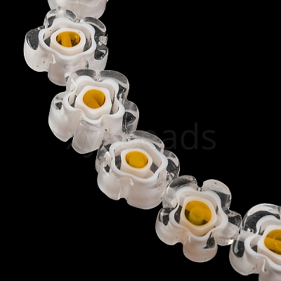Handmade Millefiori Lampwork Beads Strands LAMP-G164-03O-1