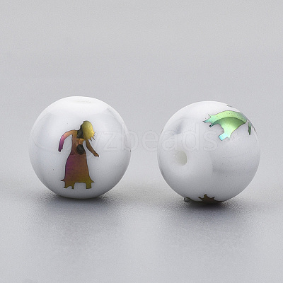 Electroplate Glass Beads EGLA-S178-11K-08-1