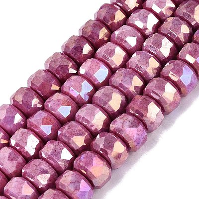 Anti-Tarnish Electroplate Glass Beads Strands GLAA-T025-10mm-11I-1
