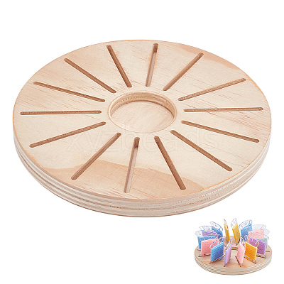 Wooden Bobbin Storage Holders DIY-WH0622-249-1
