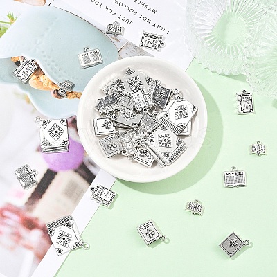 50Pcs 5 Styles Tibetan Style Alloy Pendants FIND-YW0011-41-1