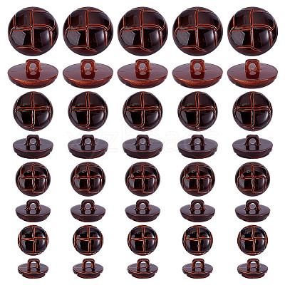 60Pcs 4 Style Plastic Shank Buttons BUTT-HY0001-19B-1