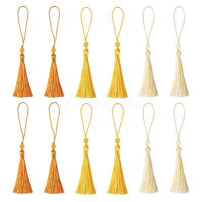 24Pcs 3 Colors Polyester Tassel Decorations OCOR-TADJ0007-01A-1