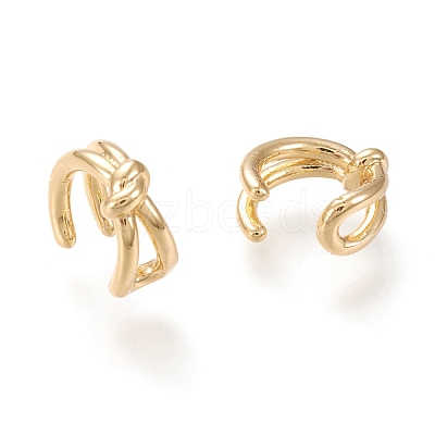 Brass Cuff Earrings EJEW-F255-05G-1