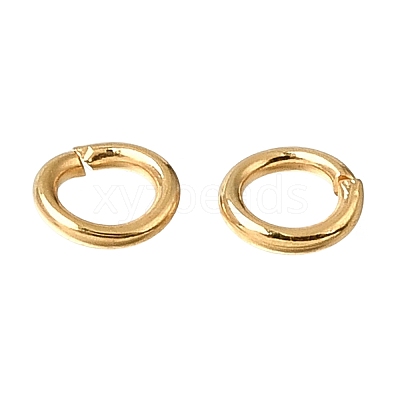 Brass Open Jump Rings KK-CBA1A60-06E-G-1