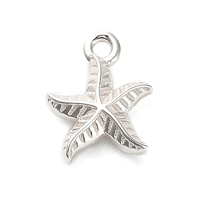 925 Sterling Silver Starfish Charms STER-U009-09S-02-1