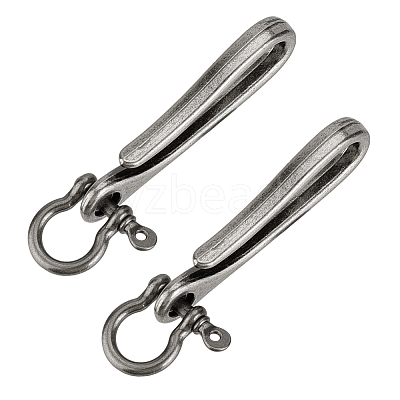 2Pcs Alloy Shackle Clasps with S Hook Clasps FIND-PH0026-11A-AS-1