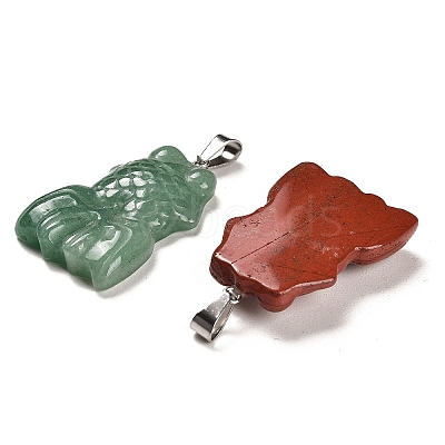 Natural & Synthetic Mixed Gemstone Pendants G-M424-09P-1
