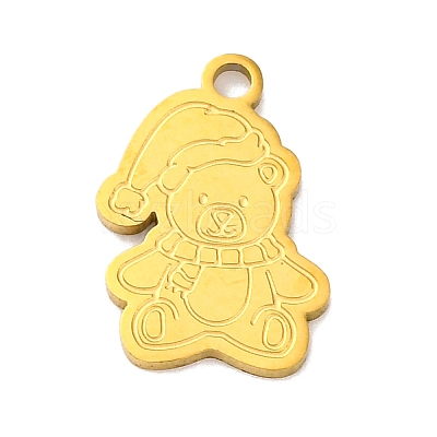 Christmas Theme 201 Stainless Steel Charms STAS-Q015-13G-02-1