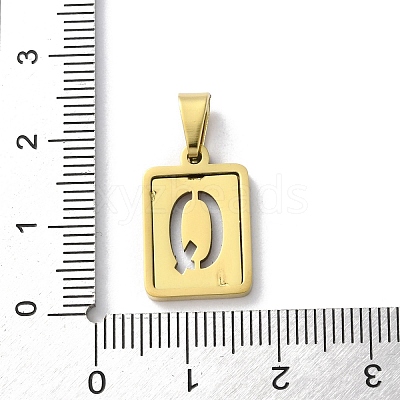 304 Stainless Steel Alphabet Pendants STAS-S152-01G-Q-1