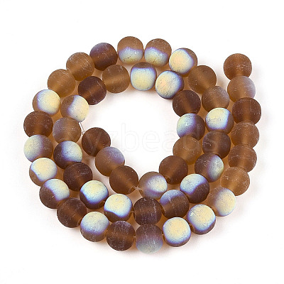 Frosted Transparent Glass Beads Strands LS-GLAA-T032-T8mm-MBB23-1