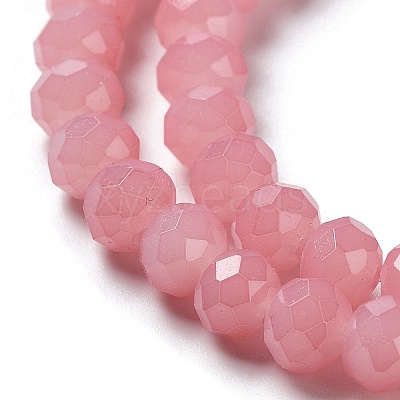 Baking Paint Imitation Jade Glass Bead Strands DGLA-A034-J8MM-A3-1