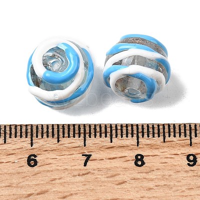 Handmade Gold Sand Enamel Lampwork Beads LAMP-B035-03-1